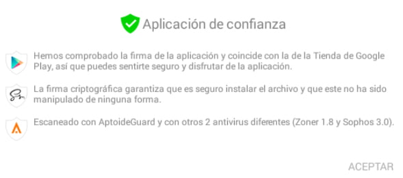 aptoide aplicacion de confianza