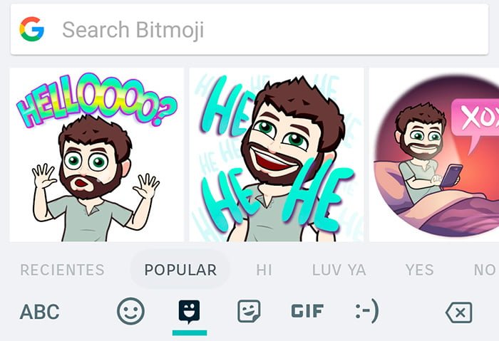 teclado google bitmoji