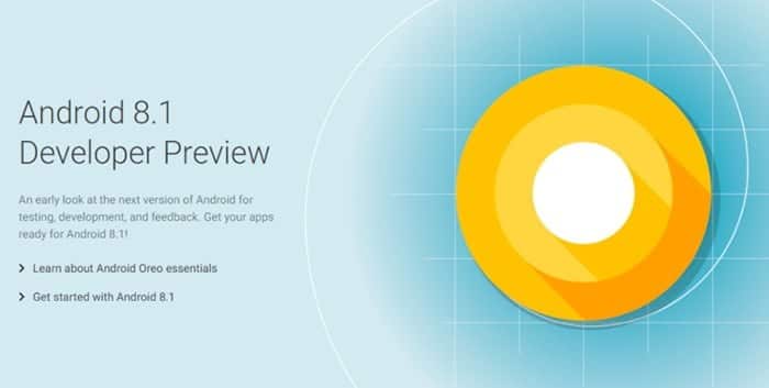 Android 8.1 Oreo Developer Preview