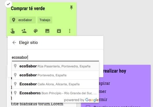 recordatorios por ubicacion google keep